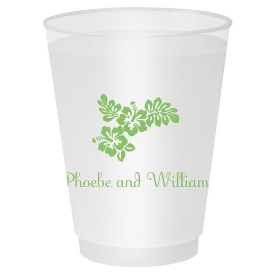 Hibiscus Flowers Shatterproof Cups