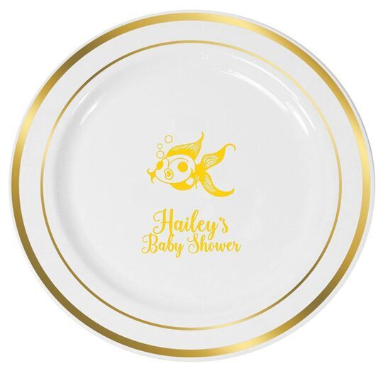 Goldfish Premium Banded Plastic Plates