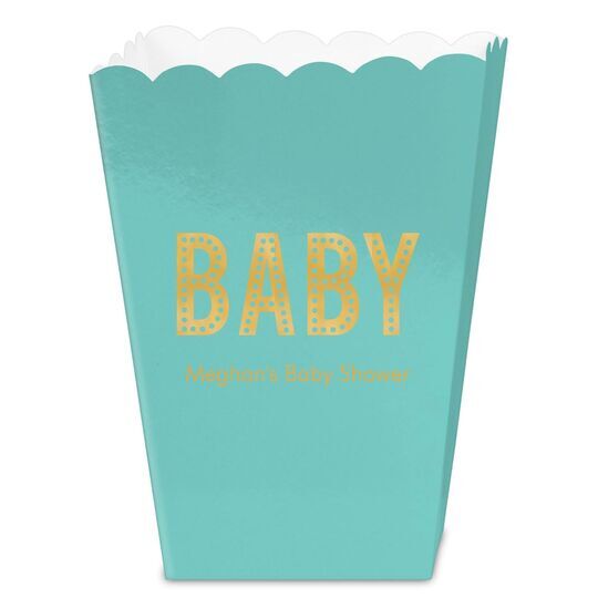 Polka Dot Baby Mini Popcorn Boxes