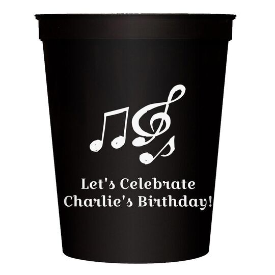 Music Notes Stadium Cups