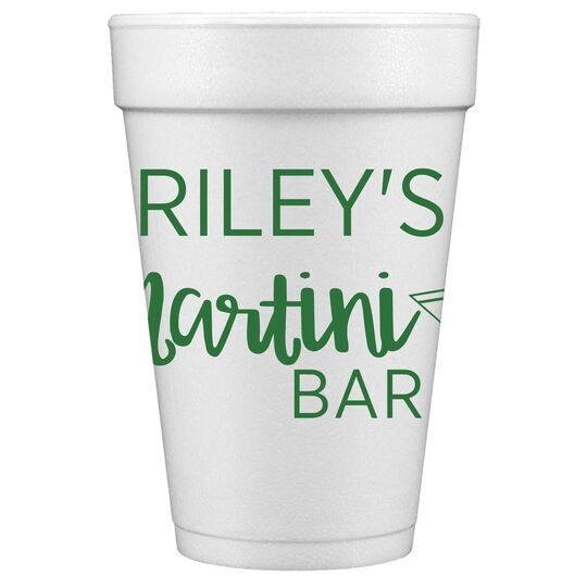 Modern Martini Styrofoam Cups