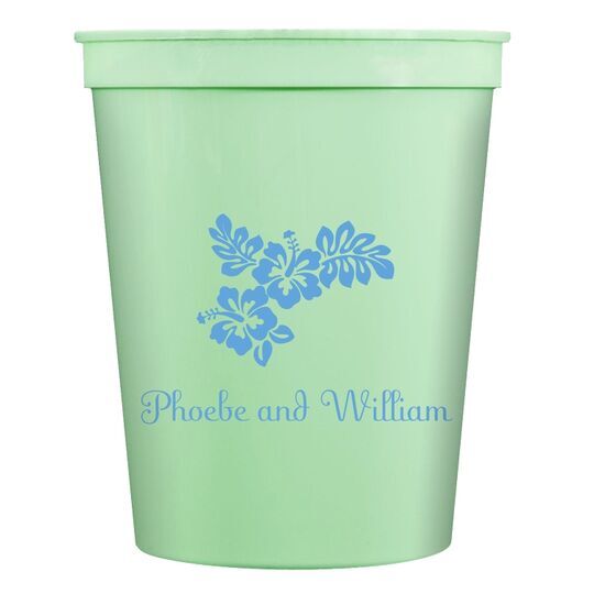 Hibiscus Flowers Stadium Cups