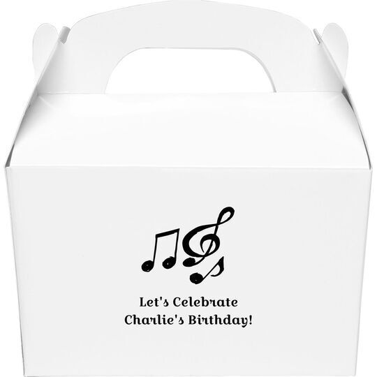 Music Notes Gable Favor Boxes