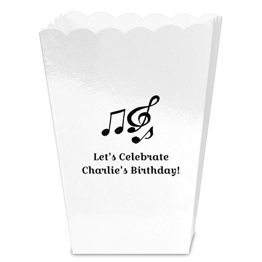 Music Notes Mini Popcorn Boxes