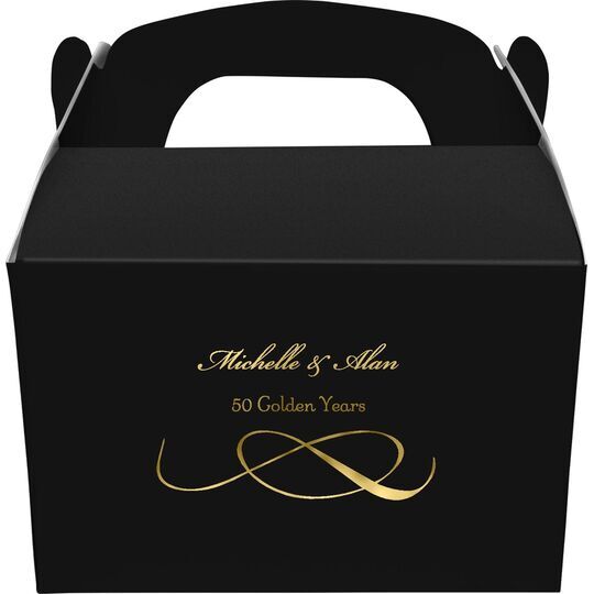 Knot Scroll Gable Favor Boxes