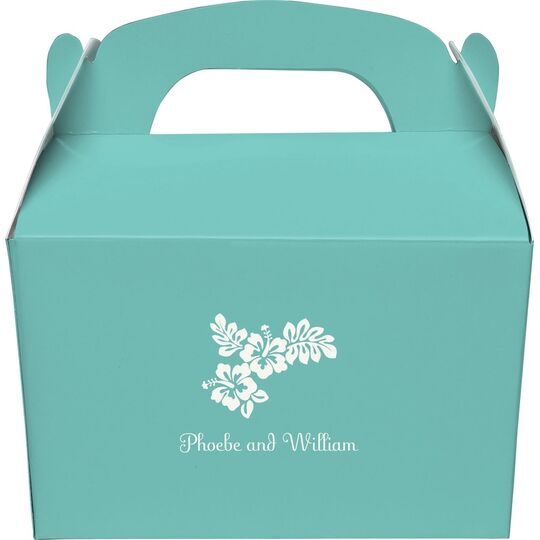 Hibiscus Flowers Gable Favor Boxes