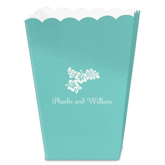 Hibiscus Flowers Mini Popcorn Boxes
