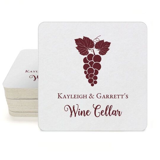 Grape Cluster Square Coasters