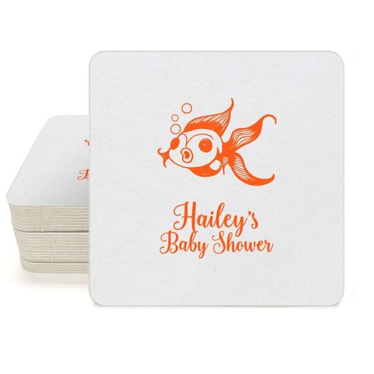 Goldfish Square Coasters