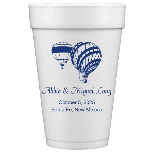 Hot Air Balloon Styrofoam Cups