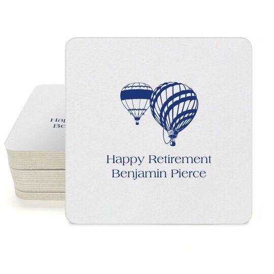 Hot Air Balloon Square Coasters