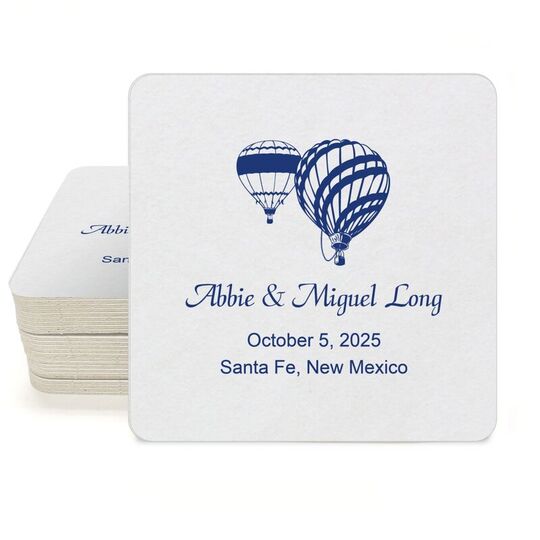 Hot Air Balloon Square Coasters