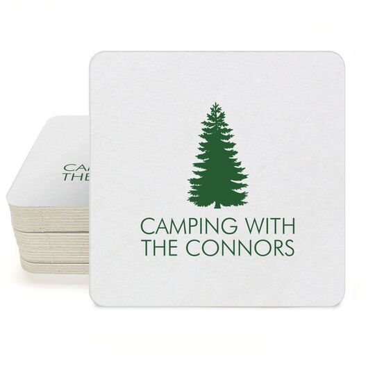 Pine Tree Square Coasters