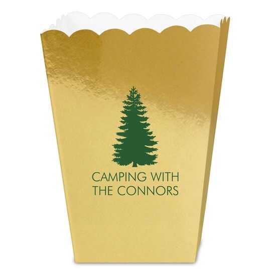 Pine Tree Mini Popcorn Boxes