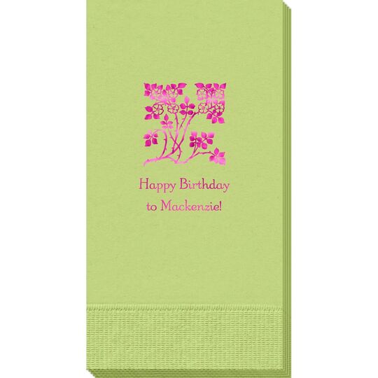 Floral Design Guest Towels