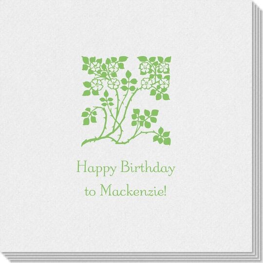 Floral Design Linen Like Napkins