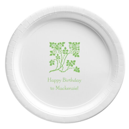 Floral Design Paper Plates