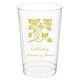 Floral Design Clear Plastic Cups Image 5 of 5