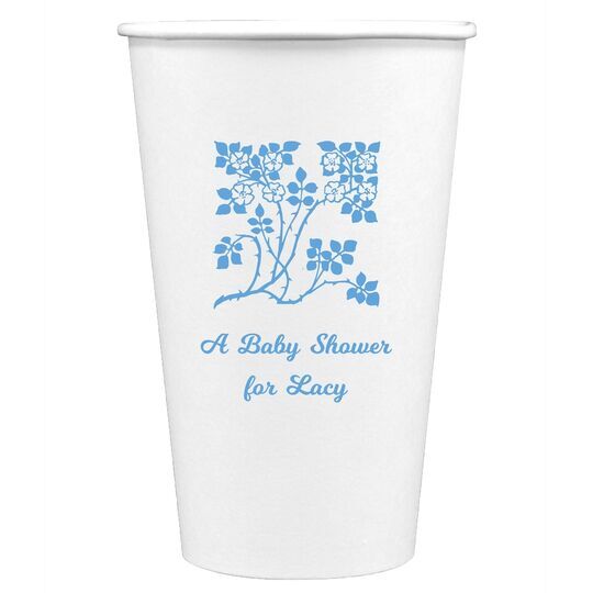 Floral Design Paper Coffee Cups