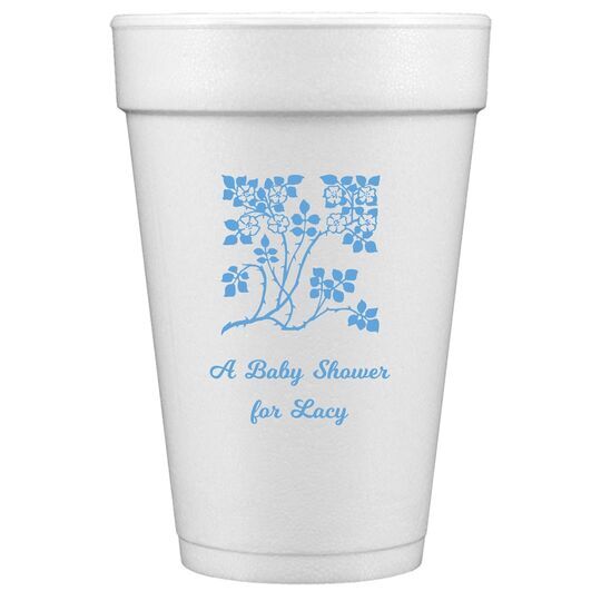 Floral Design Styrofoam Cups