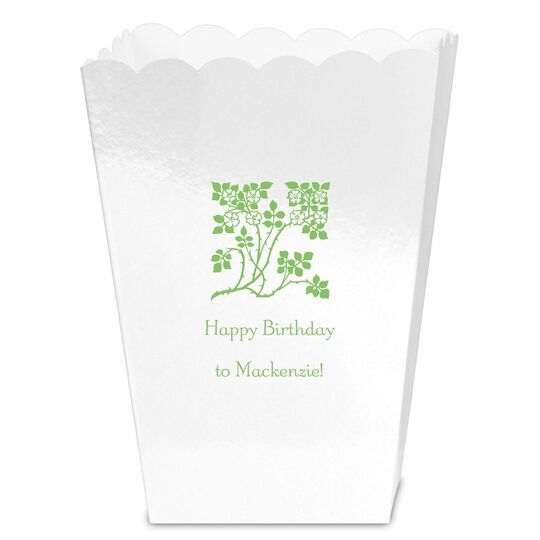 Floral Design Mini Popcorn Boxes