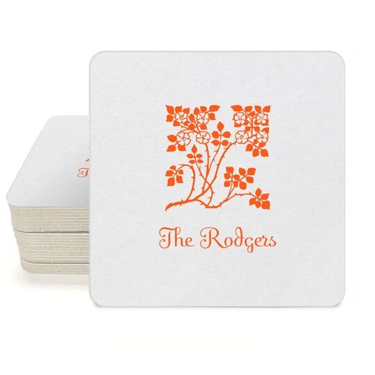 Floral Design Square Coasters