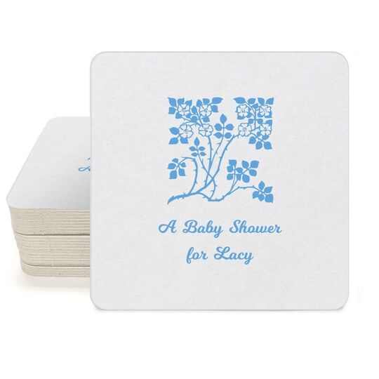 Floral Design Square Coasters