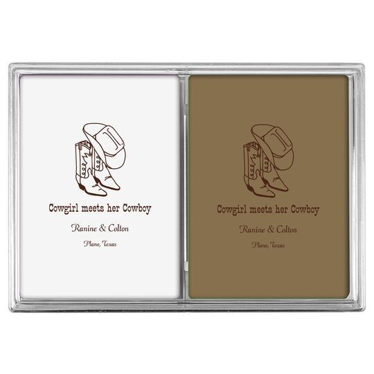 Western Boots & Cowboy Hat Double Deck Playing Cards