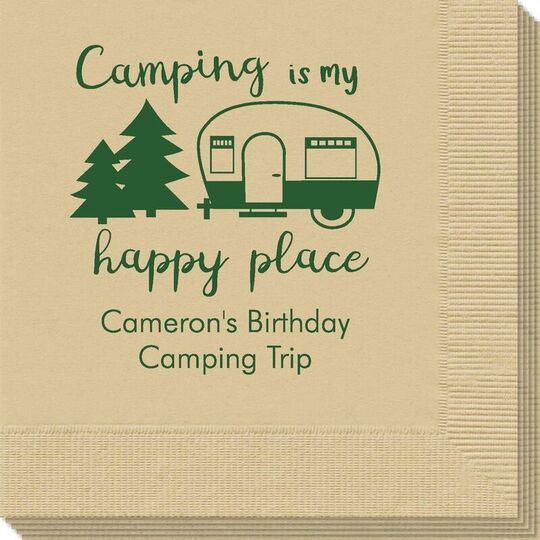 Camping Is My Happy Place Napkins