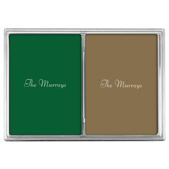 Your Choice of Text Double Deck Playing Cards