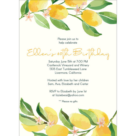 Lemon Branches Invitations