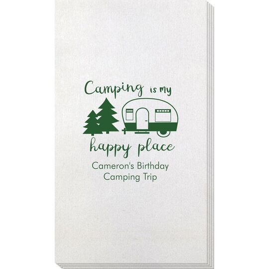 Camping Is My Happy Place Bamboo Luxe Guest Towels