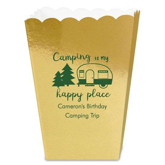 Camping Is My Happy Place Mini Popcorn Boxes