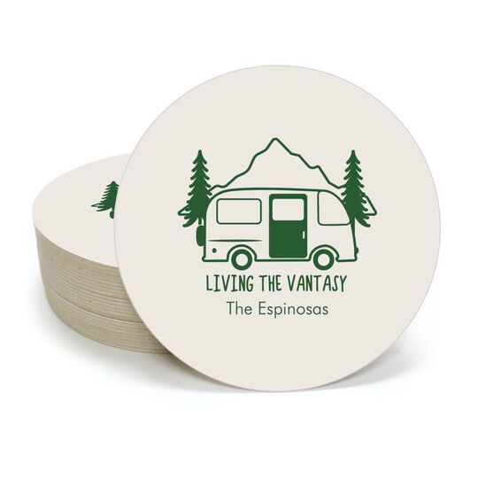 Living the Vantasy Round Coasters