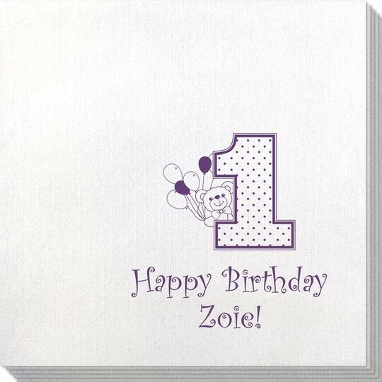 First Birthday Bamboo Luxe Napkins