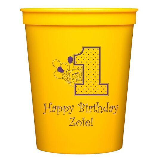 First Birthday Stadium Cups