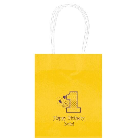 First Birthday Mini Twisted Handled Bags