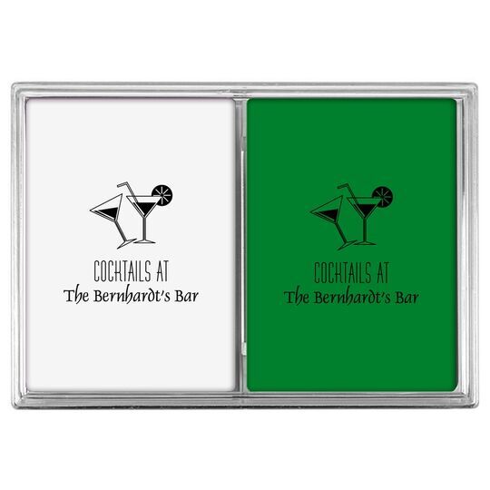 Cocktail Glasses Double Deck Playing Cards
