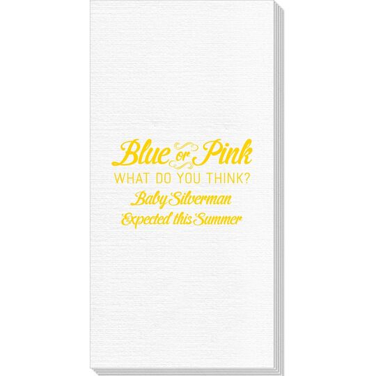 Blue or Pink Shower Deville Guest Towels