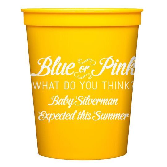 Design Your Own Personalized Stadium Plastic Cups 30th Birthday Cup, Baby  Shower Cup, 1st Birthday Cup, Corporate Logo 