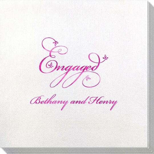 Elegant Engaged Bamboo Luxe Napkins