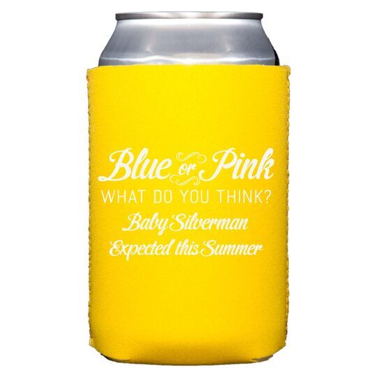 Blue or Pink Shower Collapsible Huggers