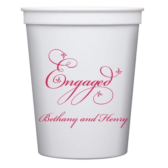 Elegant Engaged Stadium Cups