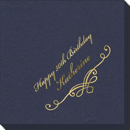 Classic Scroll Linen Like Napkins