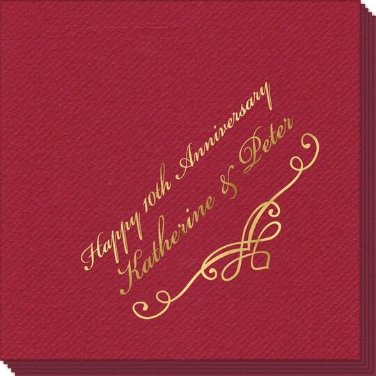 Classic Scroll Linen Like Napkins