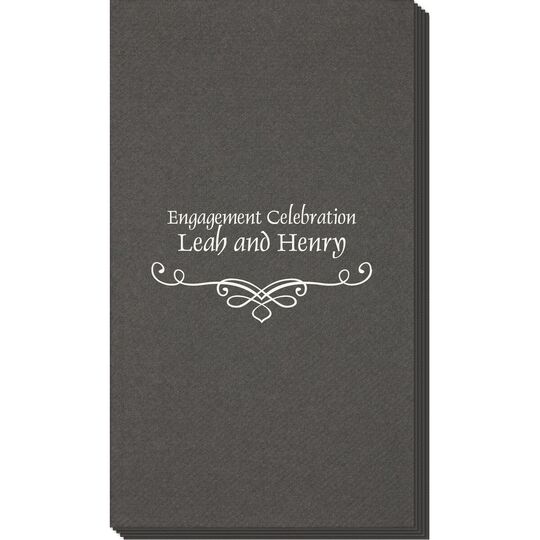 Classic Scroll Linen Like Guest Towels