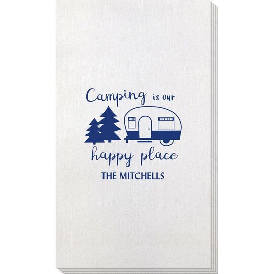 Camping Is Our Happy Place Bamboo Luxe Guest Towels