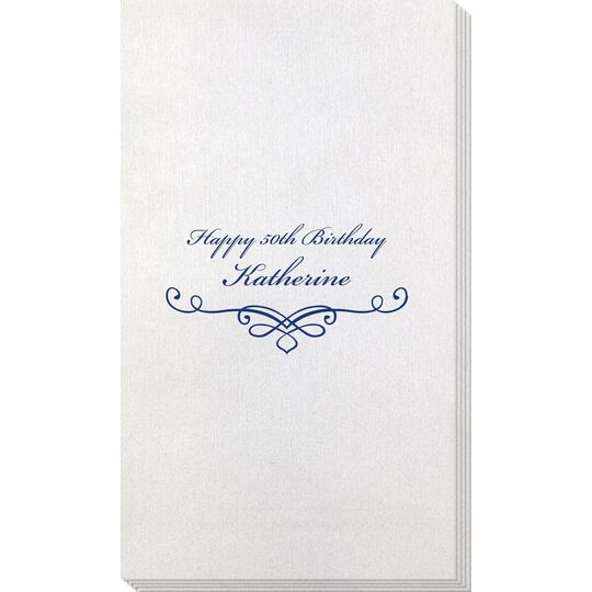 Classic Scroll Bamboo Luxe Guest Towels