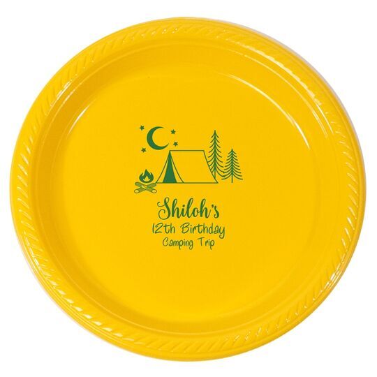 Camping Under The Stars Plastic Plates
