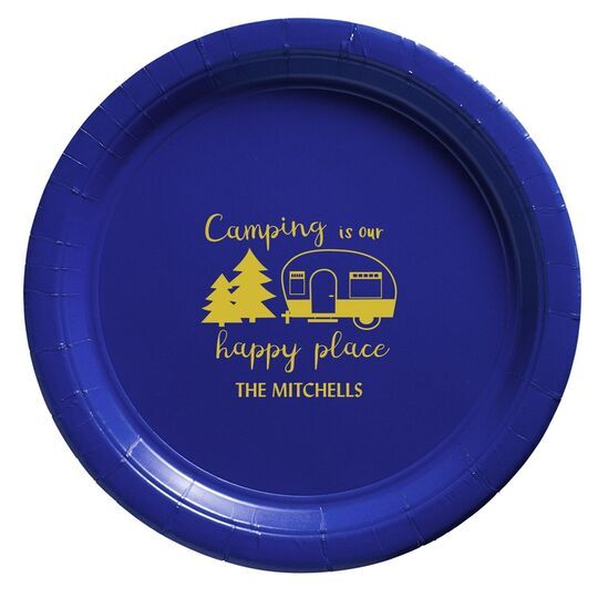 Camping Is Our Happy Place Paper Plates